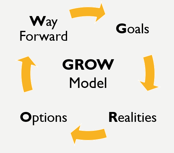 GROW Model:  Goals, Realities, Options, Way Forward