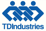 a graphic design with TDIndustries written as a logo