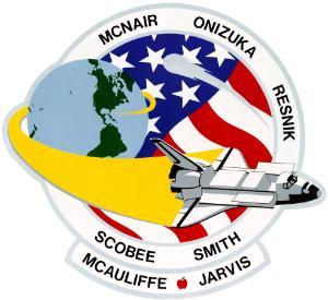 NASA logo for the original Challenger Crew